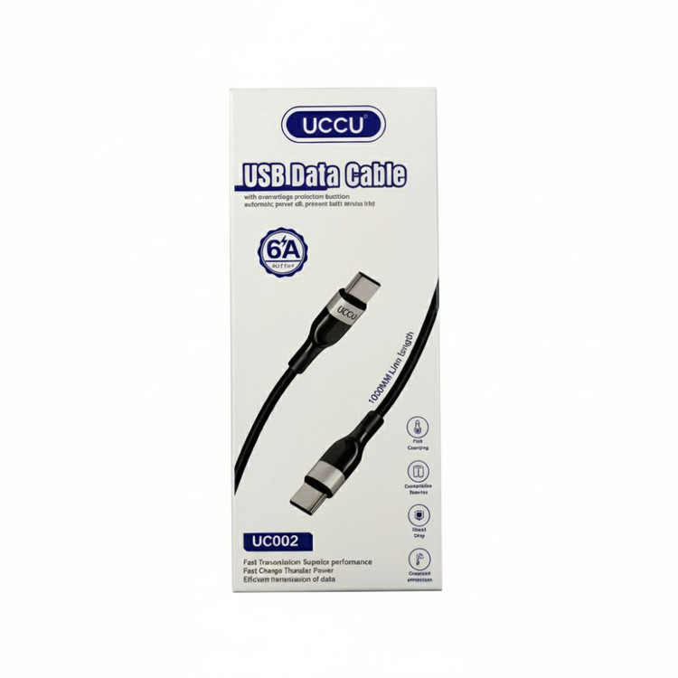 کابل شارژ فست Type-C to Type-C برند UCCU مدل UC002 - مشکی