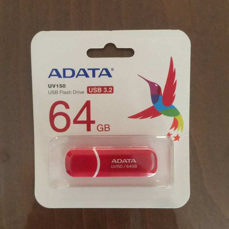 Adata UV150 USB 3.2 Flash Memory-64GB قرمز