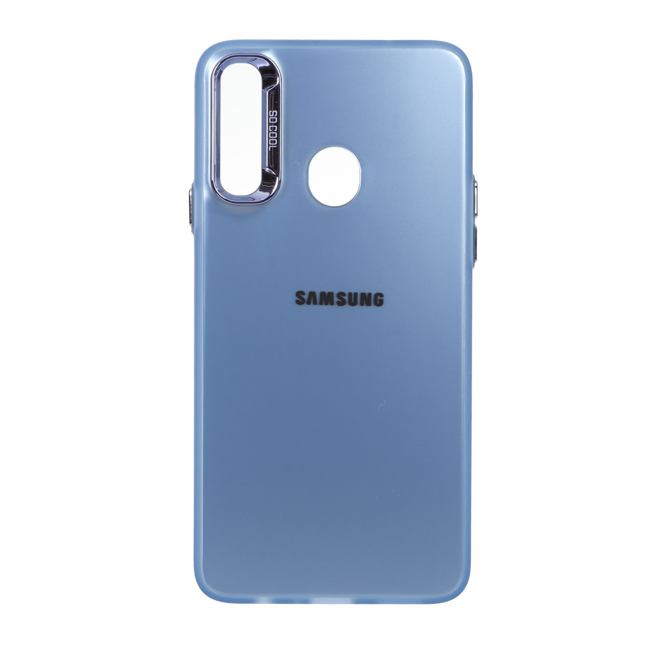 قاب SO COOL لنز متال لوگودار Samsung Galaxy A20s - آبی
