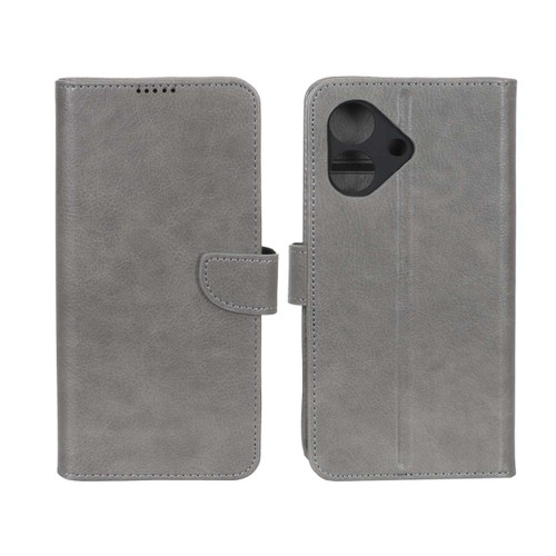 کیف چرمی موبایل مگنتی محافظ لنزدار Honor Play 10 - طوسی