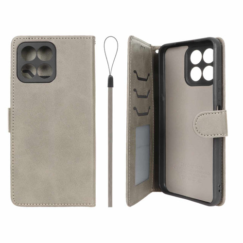 کیف موبایل مگنتی درجه یک داخل خز MNC Plus مدل Honor X6 / X8 5G - خاکستری