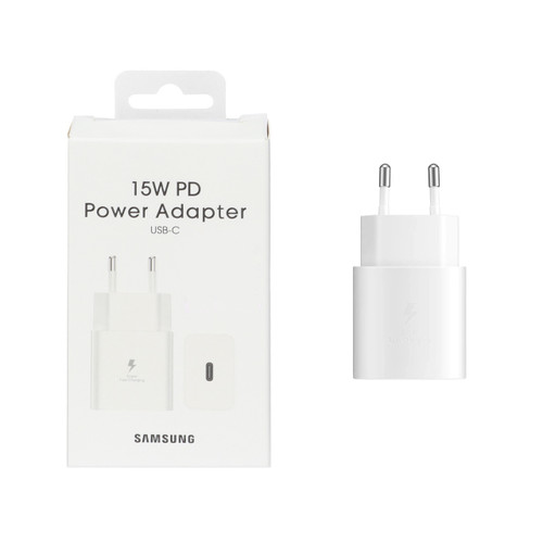 شارژر دو پین SAMSUNG 15W درجه یک سفید DST
