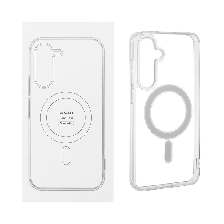 قاب شفاف Samsung Galaxy S24 FE با قابلیت شارژ MagSafe (پک دار)