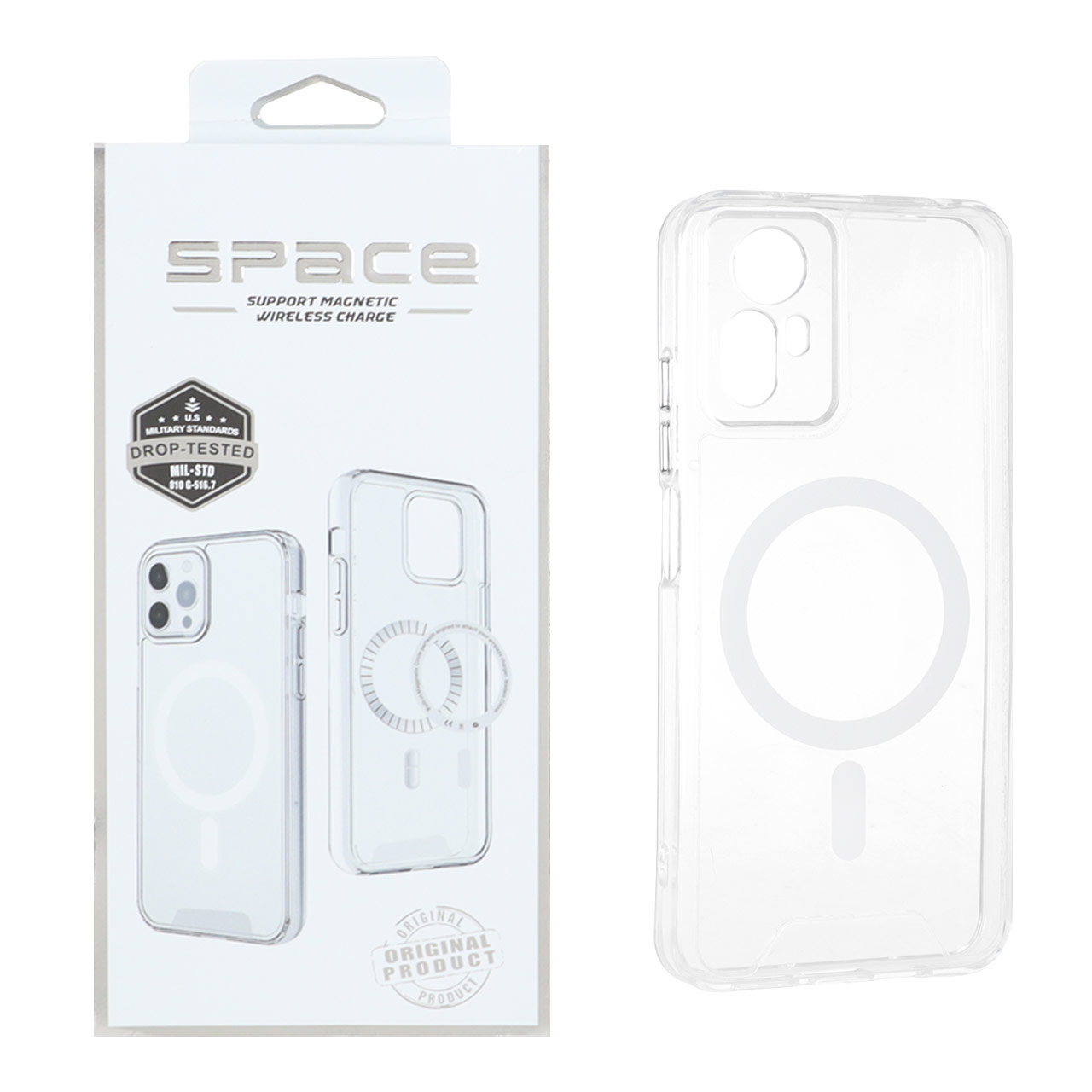 قاب اورجینال Space شفاف Magsafe مدل Xiaomi Redmi Note 12S (پک دار)