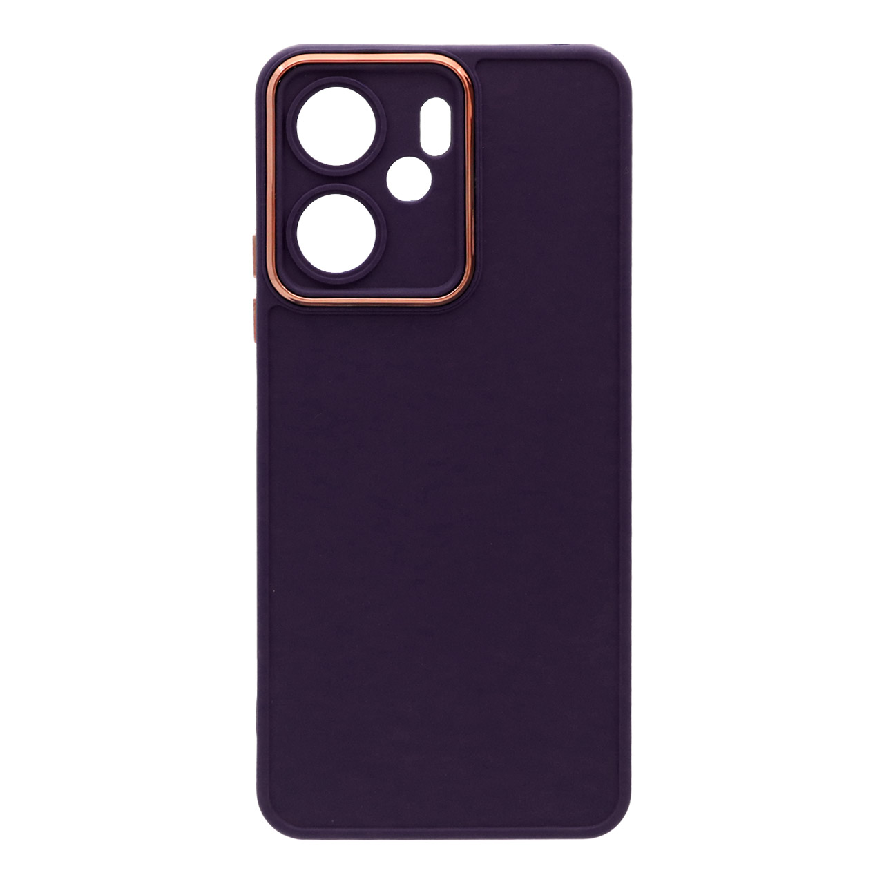 قاب Copper دور لنز متال Xiaomi Redmi 13C / Poco C65 - بادمجانی