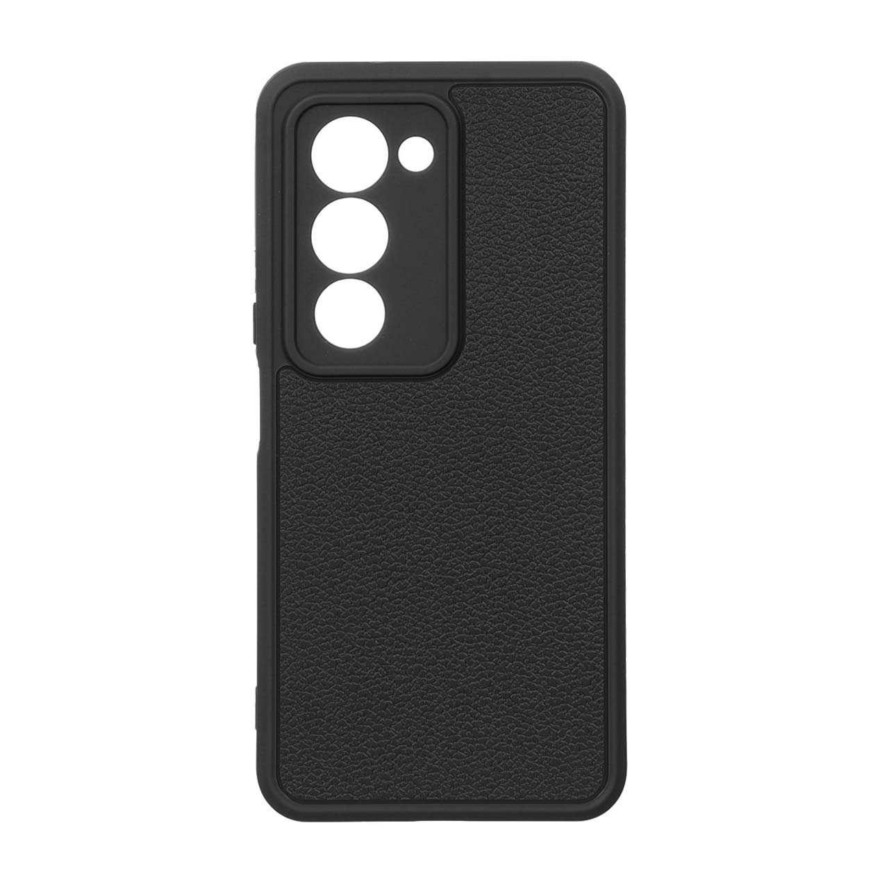 قاب Texture طرح چرم محافظ لنزدار Xiaomi Redmi 15 4G - مشکی