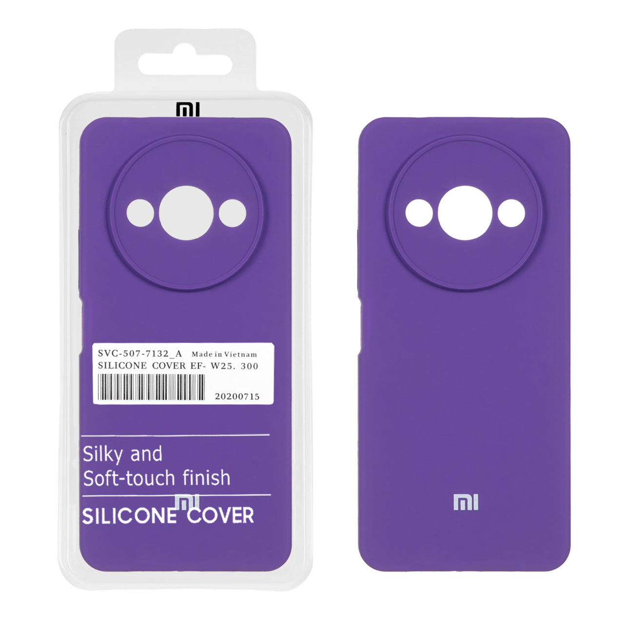 قاب سیلیکونی پاک کنی اورجینال درجه یک Xiaomi Redmi A3 / A3x / Poco C61 - بنفش (پک دار)