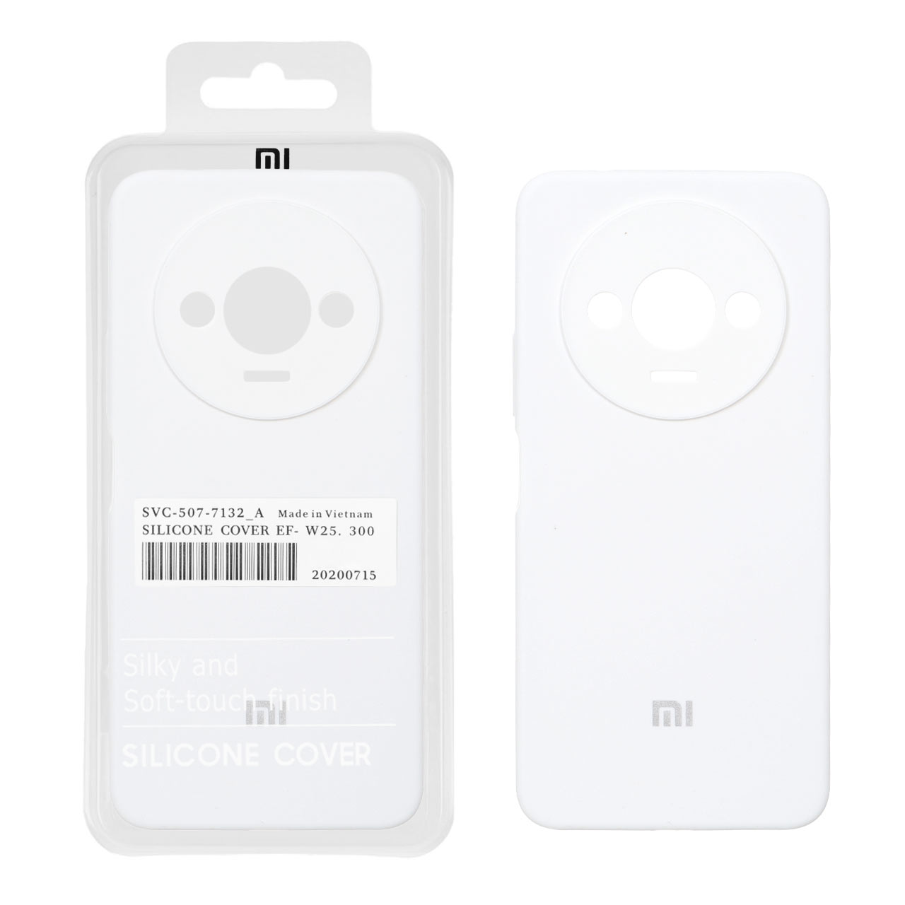 قاب سیلیکونی پاک کنی اورجینال درجه یک Xiaomi Redmi A3 / A3x / Poco C61 - سفید (پک دار) - NTC