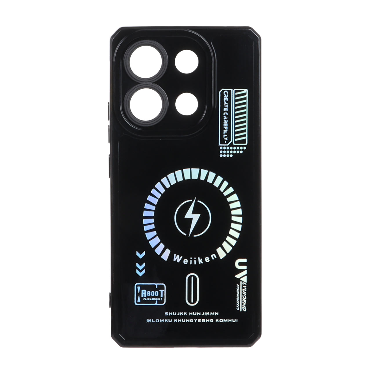 قاب Weiiken طرح مگ سیف Xiaomi Redmi Note 13 4G - مشکی
