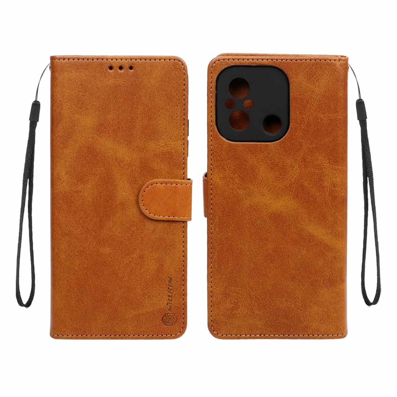 کیف موبایل مگنتی Nillkin مدل Xiaomi Redmi 12C / Redmi 11A / Poco C55 - عسلی