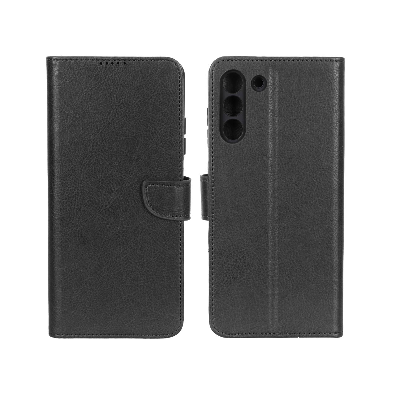 کیف چرمی موبایل مگنتی محافظ لنزدار KRF مدل Samsung Galaxy S21 FE - مشکی